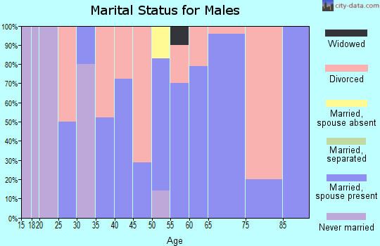Zip code 83626 marital status for males