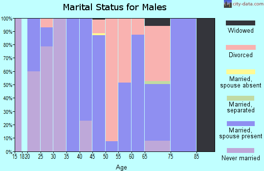Zip code 83631 marital status for males