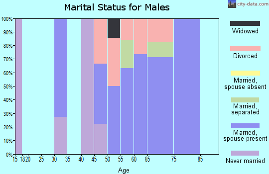 Zip code 83632 marital status for males