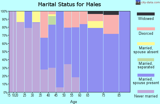 Zip code 83638 marital status for males