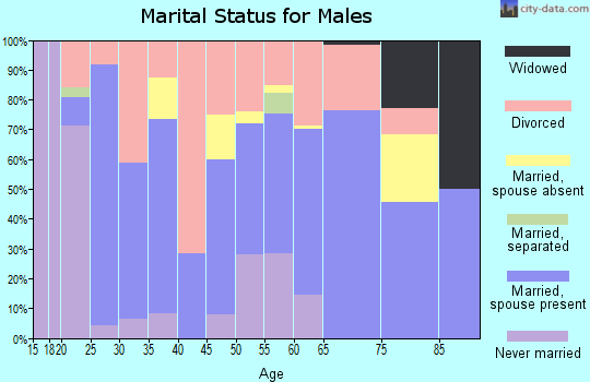 Zip code 83639 marital status for males