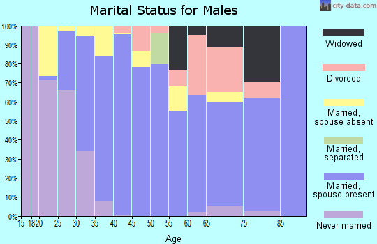 Zip code 83641 marital status for males