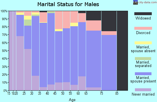 Zip code 83647 marital status for males