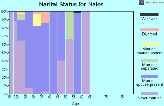 Zip code 83648 marital status for males