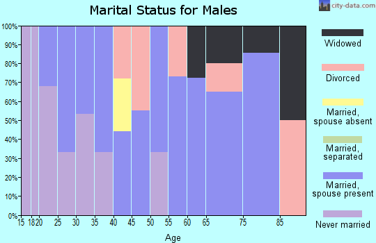 Zip code 83656 marital status for males