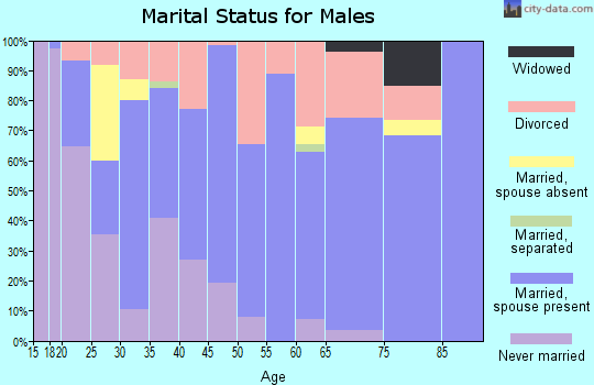 Zip code 83660 marital status for males