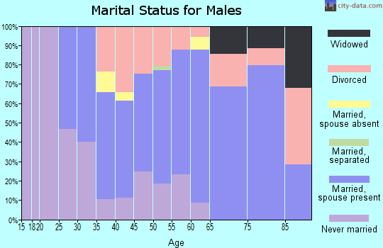 Zip code 83676 marital status for males