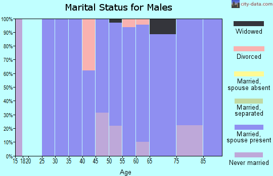 Zip code 83836 marital status for males