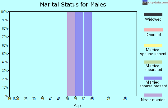 Zip code 83841 marital status for males