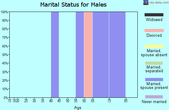 Zip code 83842 marital status for males