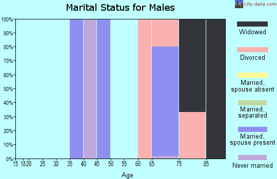 Zip code 83867 marital status for males