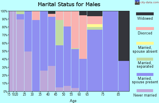 Zip code 83869 marital status for males