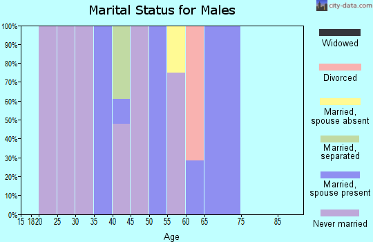 Zip code 84034 marital status for males