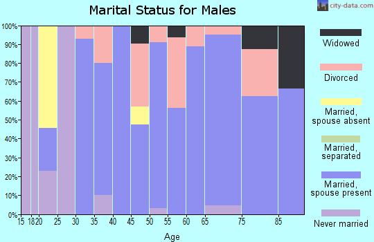 Zip code 84069 marital status for males