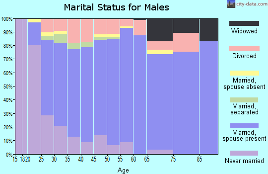 Zip code 84094 marital status for males