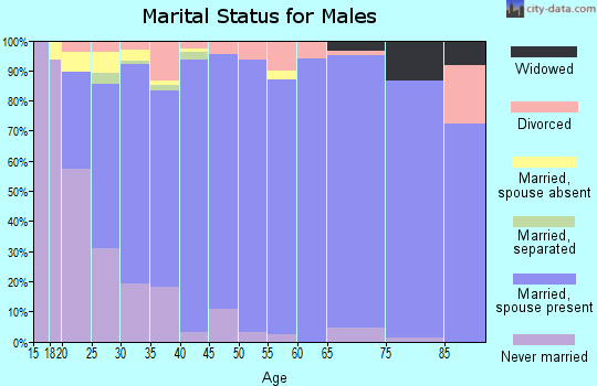 Zip code 84097 marital status for males