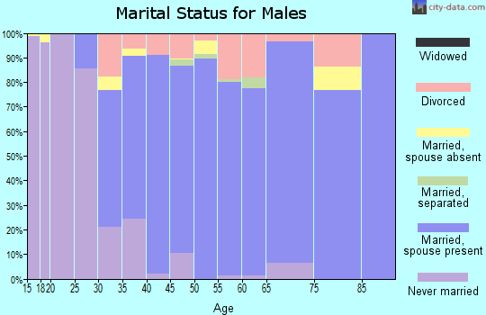 Zip code 84098 marital status for males