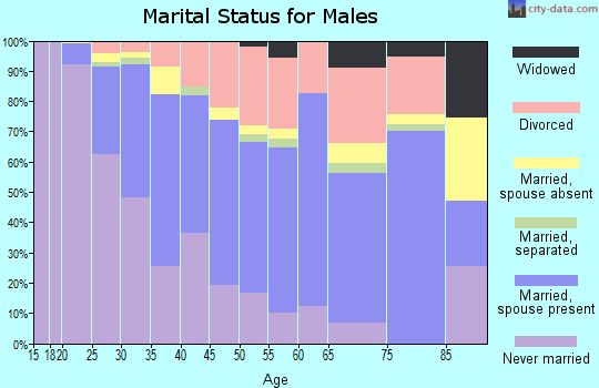 Zip code 84105 marital status for males