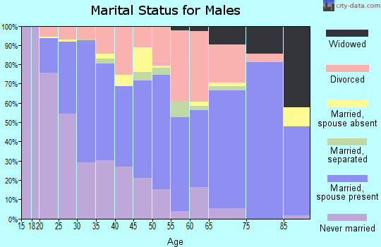 Zip code 84107 marital status for males