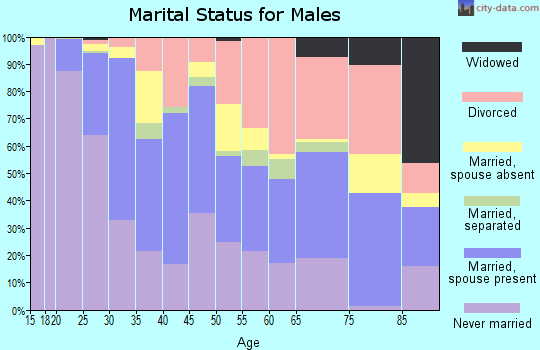 Zip code 84115 marital status for males