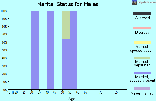 Zip code 84530 marital status for males