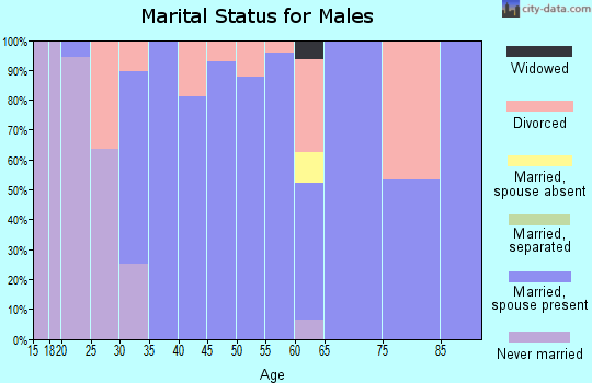 Zip code 84622 marital status for males