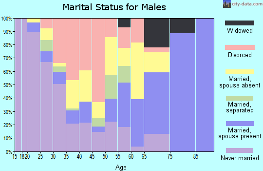 Zip code 84634 marital status for males