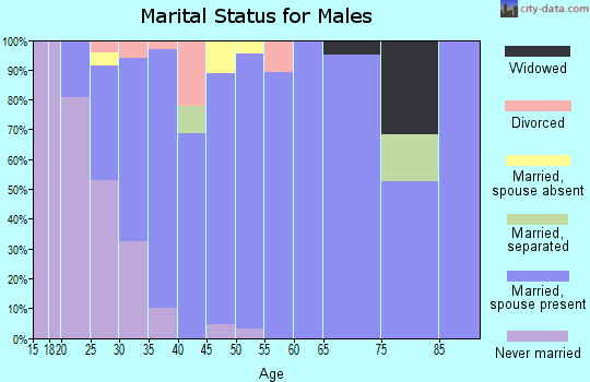 Zip code 84645 marital status for males