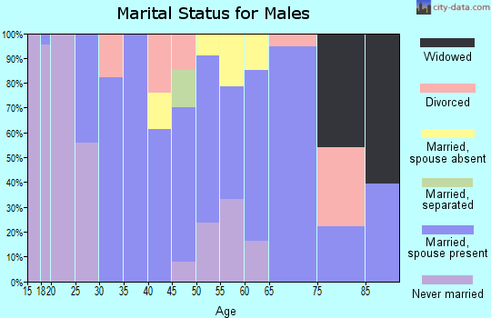 Zip code 84761 marital status for males