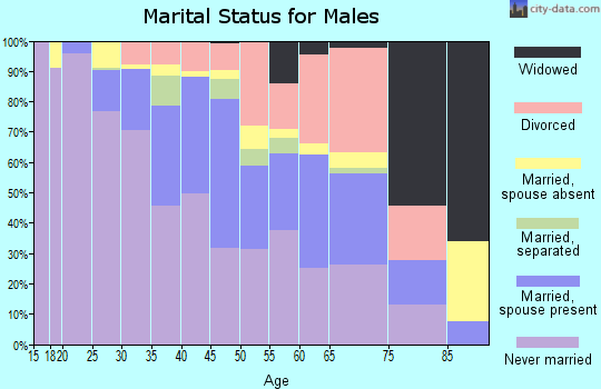 Zip code 85006 marital status for males