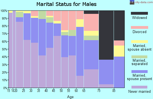 Zip code 85007 marital status for males