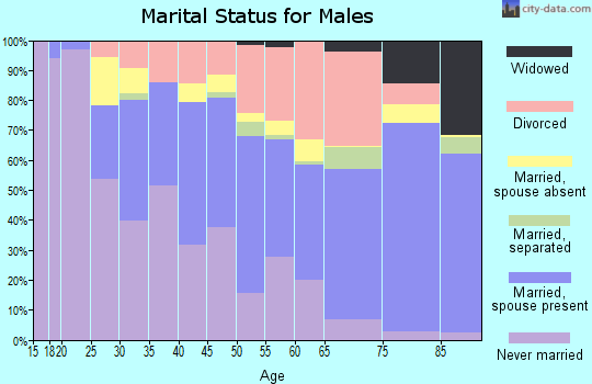 Zip code 85020 marital status for males