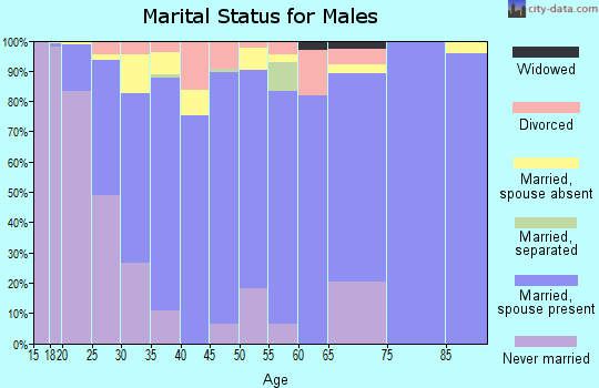 Zip code 85212 marital status for males