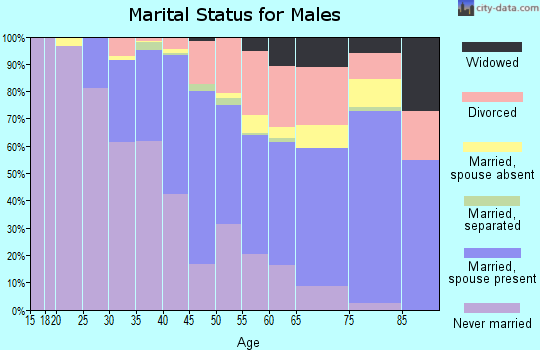 Zip code 85257 marital status for males