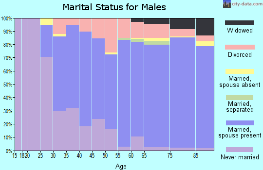 Zip code 85258 marital status for males