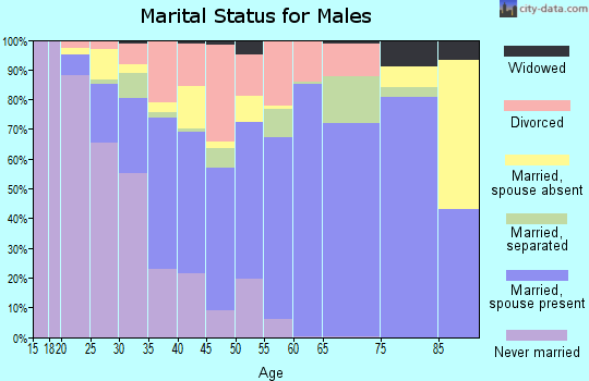Zip code 85350 marital status for males
