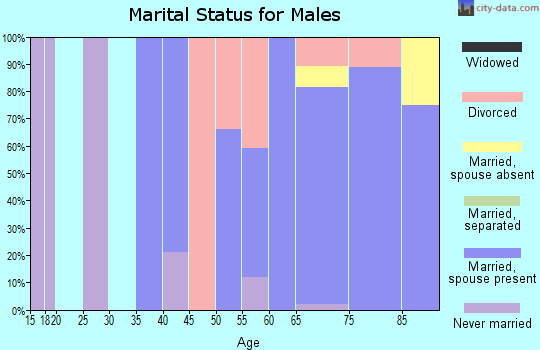 Zip code 85637 marital status for males