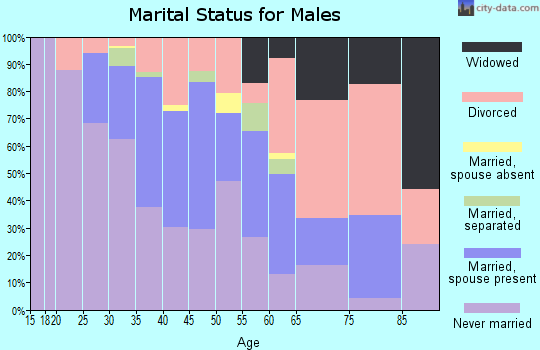Zip code 85701 marital status for males