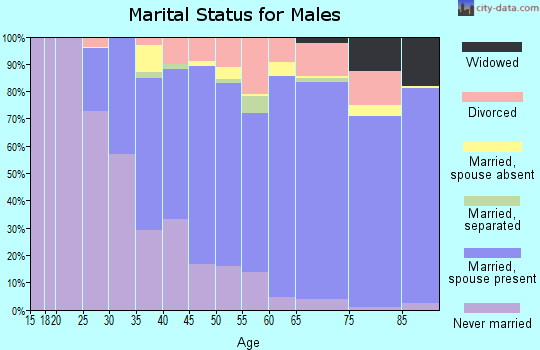 Zip code 85718 marital status for males