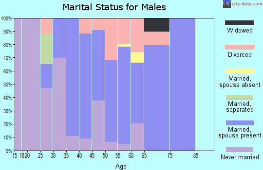 Zip code 85736 marital status for males