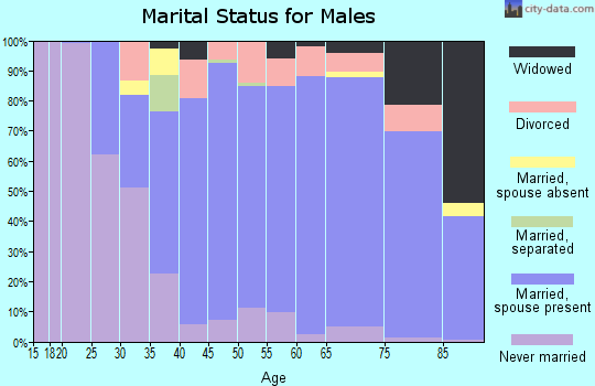 Zip code 85749 marital status for males