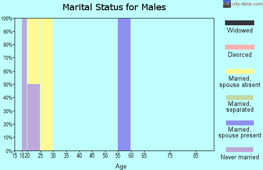 Zip code 86015 marital status for males