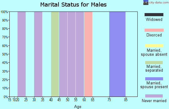 Zip code 86016 marital status for males