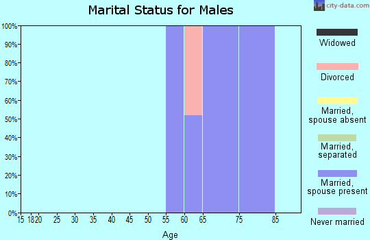 Zip code 86017 marital status for males
