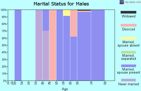Zip code 86024 marital status for males