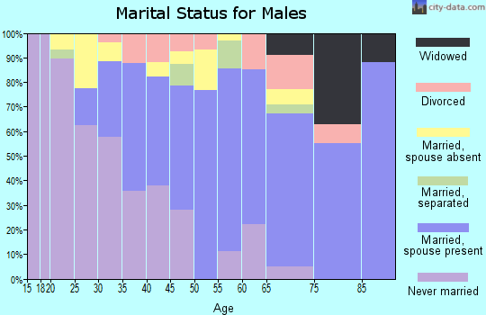Zip code 86044 marital status for males