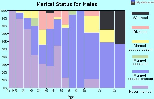 Zip code 86053 marital status for males