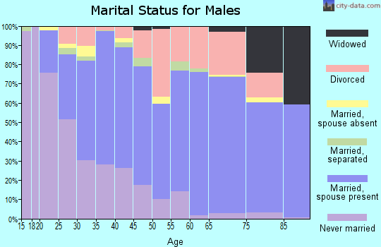 Zip code 86314 marital status for males
