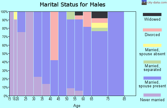 Zip code 86320 marital status for males