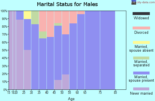 Zip code 86321 marital status for males